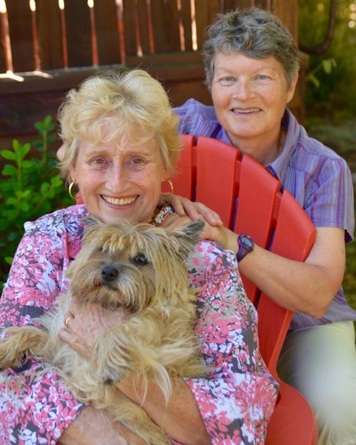 Joan with her partner Deborah Nicol